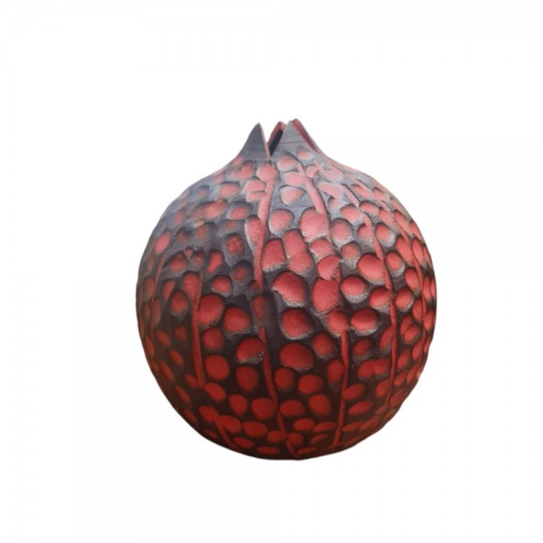 Pomegranate ceramic stoneware handpainted 15cm