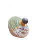 Spinning top with houses handpainted ceramic 13.5x12 cm