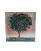 Pomegranate tree painting on plexiglass 12x12x2cm