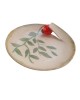 Platter with pomegranate & olive branchs handpainted ceramic 22 cm