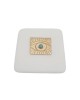 Devil eye brass on marble 7x7cm.