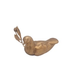 Dove with olive branch bronze 8x14 cm