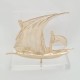 Cardholder sailboat ship - Latini , bronze on acrylic base 9x8x4.5 cm
