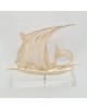 Cardholder sailboat ship - Latini , bronze on acrylic base 9x8x4.5 cm