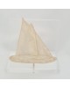 Cardholder sailboat ship bronze on acrylic base 9x8x4.5 cm