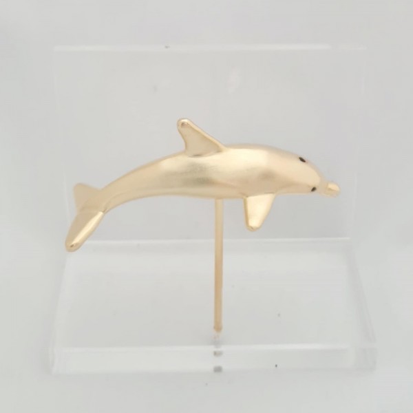 Cardholder dolphin bronze on acrylic base 7x8x4.5cm