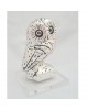 Sculpture owl silver plated on acrylic base 11x7x7cm