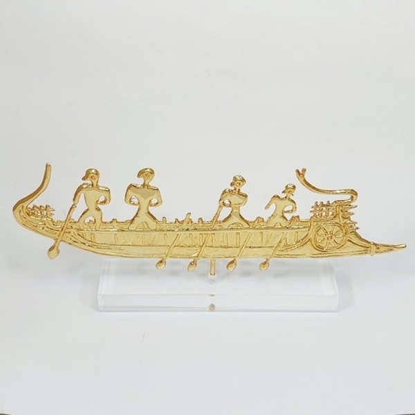 The Argonauts , Gold-plated 24K bronze on acrylic base 10x22x3cm