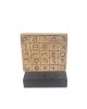 Greek Alphabetic Script gold-plated bronze on marble base 10x8x3cm