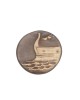 Trireme paperweight gold-plated bronze & patina 9cm