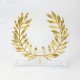 Olive wreath gold-plated 24K bronze on acrylic base 15x15x2.5cm