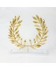 Olive wreath gold-plated 24K bronze on acrylic base 13x15x2.5cm