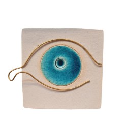 Wallpiece devil eye ceramic charm 15x18cm