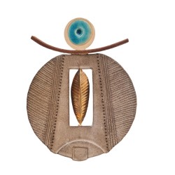 Wallpiece devil eye ceramic charm 20x16cm