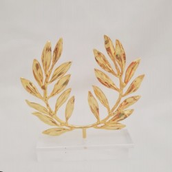 Olive wreath gold-plated 24K bronze on acrylic base 10x10x2.5cm