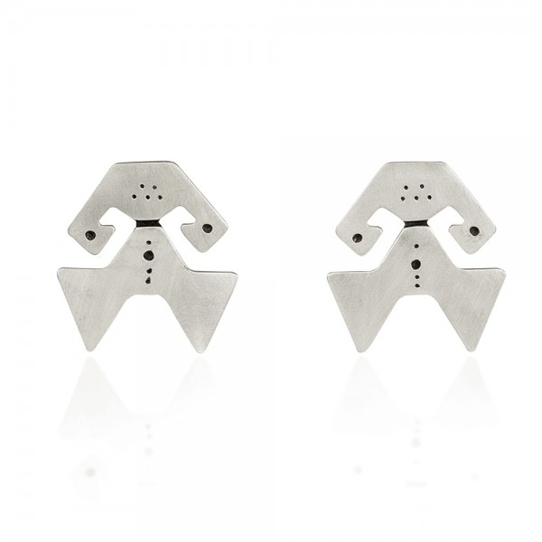 Earrings silver 925° “Hands on the Hips”  2.3 x 2.5 cm