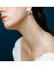 Σκουλαρίκια σε ασήμι 925° “Hands on the Hips”  2.3 x 2.5 cm