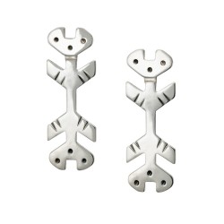 Earrings silver 925° “Wolf’s Mouth” 1.9 × 2.5 cm