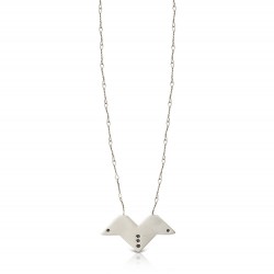 Pendant “ Bird ”  silver 925° 2.3 × 1.2 cm chain 43cm