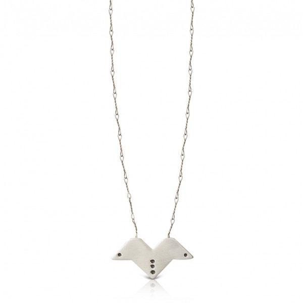 Pendant “ Bird ”  silver 925° 2.3 × 1.2 cm chain 43cm