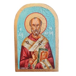 Icon Saint Nicolaos egg tempera on wood 22x15cm