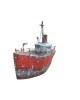 Ship bronze wood acrylic colours 13x14x7cm