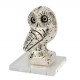 Sculpture owl silver plated on acrylic base 11x7x7cm