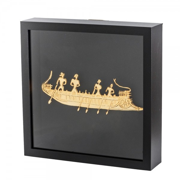 The Argonauts , Gold-plated 24K bronze in a wooden frame with glass 27x27x6cm