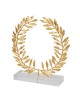 Olive wreath gold-plated 24K bronze on acrylic base 19x19x4.5cm