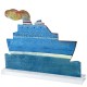 Handpainted ship on metallic base 32x26x6 cm.