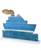 Handpainted ship on metallic base 32x26x6 cm.