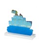 Handpainted ship on metallic base 18x16x6 cm.