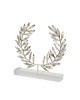 Olive wreath bronze in silver 999° on acrylic base 15x14x2.5cm