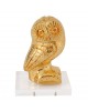 Sculpture owl gold on acrylic base 11x7x7cm