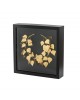 Ivy Wreath Gold-plated 24K bronze in a wooden frame with glass 27x27x6cm