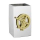Pencil holder Antikythera Mechanism aluminium goldplated 24K brass 10.5x6.5x6.5cm