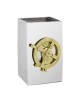 Pencil holder Antikythera Mechanism aluminium goldplated 24K brass 10.5x6.5x6.5cm