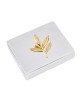 Open box olive branch aluminium goldplated 24K brass 10x8x2.5cm