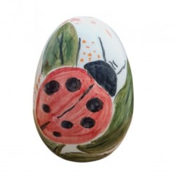 Easter egg love bug handpainted ceramic 14cm