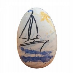 Easter egg handpainted ceramic 14cm