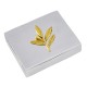 Open box olive branch aluminium goldplated 24K brass 10x8x2.5cm