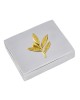 Open box olive branch aluminium goldplated 24K brass 10x8x2.5cm