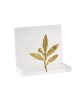 Cardholder olive branch on acrylic base 7.5x8x4.5cm