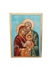 Icon Holy Family egg-tempera on wood 25.5x18x3cm