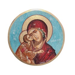 Εικόνα Παναγιά Η Πάντων Χαρά αυγοτέμπερα σε ξύλο  30cm