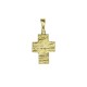 Pendant cross gold 18Κ, on silver 925°  2.5x1.3 cm
