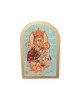 Icon Virgin Mary Unfading Rose painting egg-tempera wood 17x12x2cm