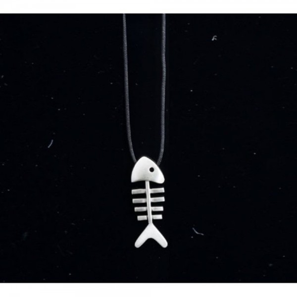 Pendant straight herribone silver 925°  3.5x1.2cm.