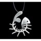 Pendant spinning herringbone silver 925°  3.4x3cm.