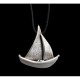 Pendant little ship silver 925°  3x3.3cm.
